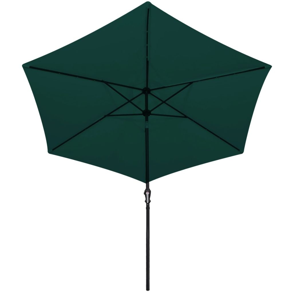VidaXL Parasol kantelbaar met LED 3 m groen
