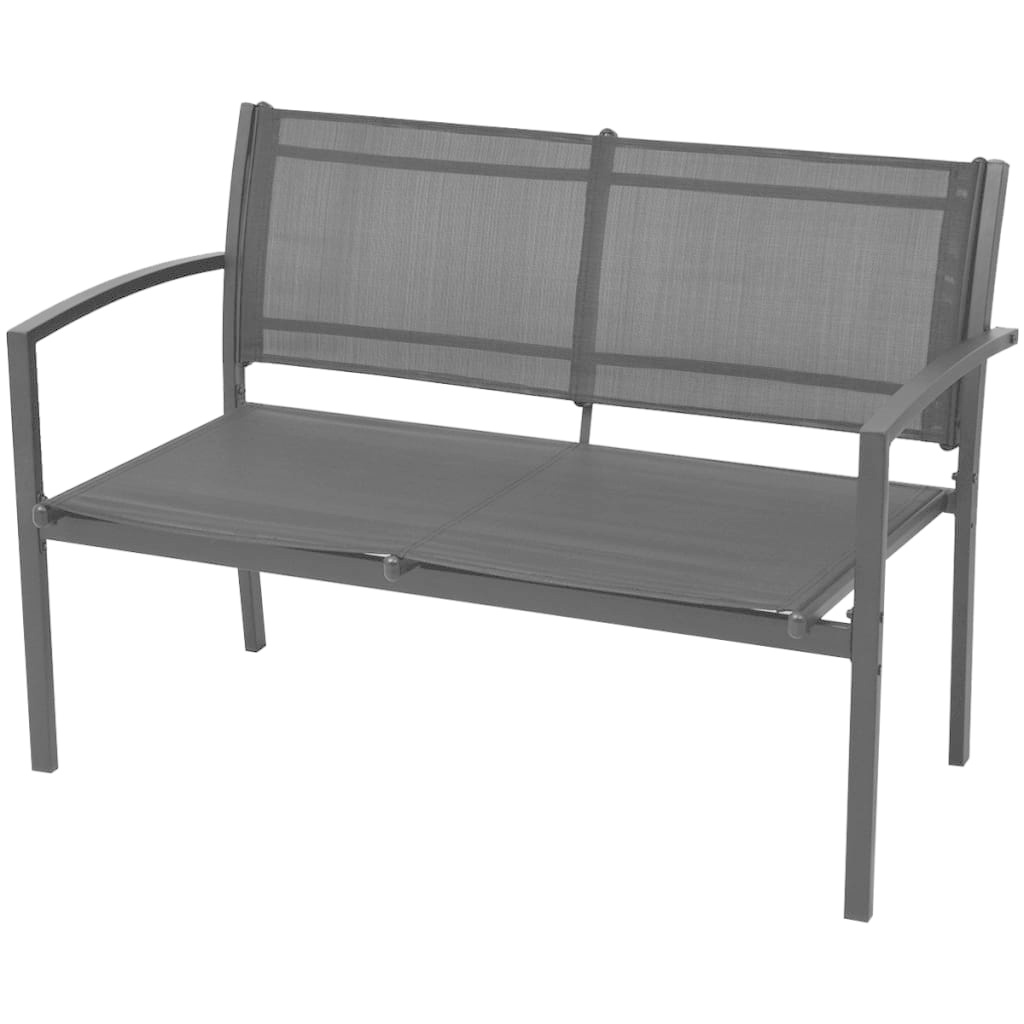 VidaXL 4-delige Loungeset textileen zwart