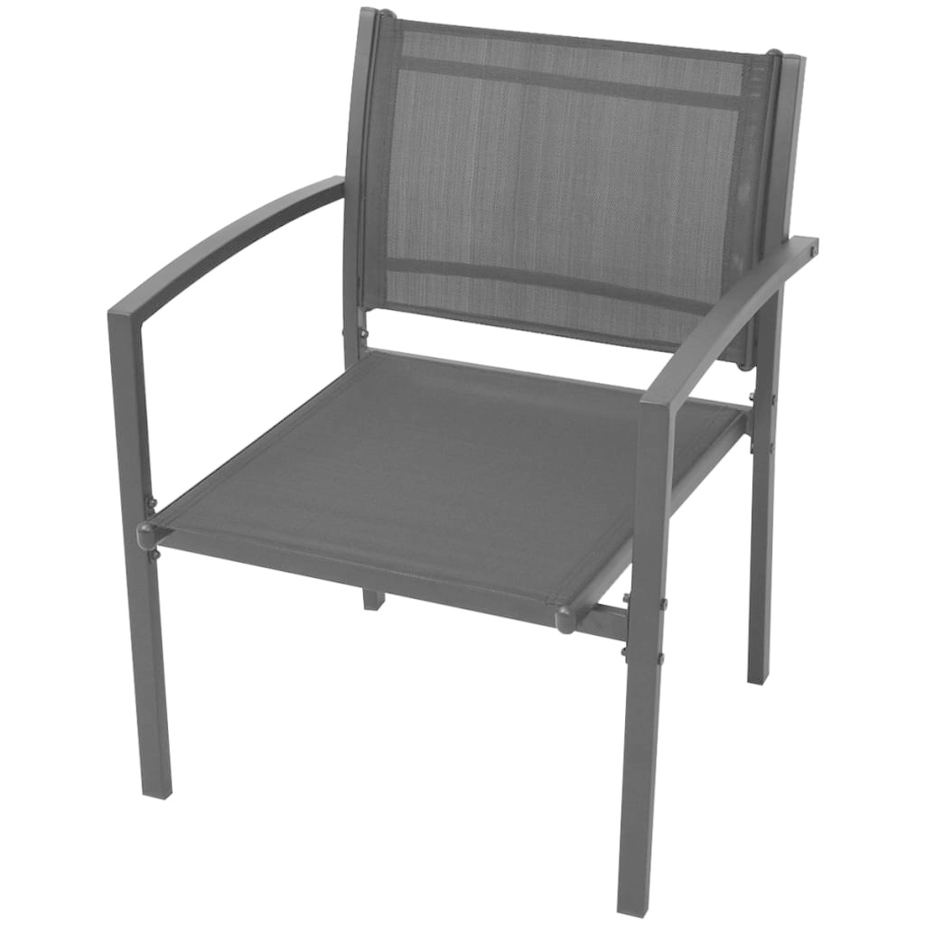 VidaXL 4-delige Loungeset textileen zwart