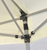 VidaXL Partytent pop-up zeshoekig met 6 zijwanden 3,6x3,1 m crèmewit