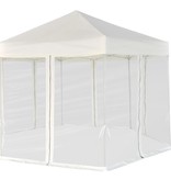 vidaXL Partytent pop-up zeshoekig met 6 zijwanden 3,6x3,1 m crèmewit