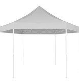 vidaXL Partytent pop-up opvouwbaar zeshoekig grijs 3,6 x 3,1 m