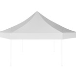 vidaXL Partytent pop-up opvouwbaar zeshoekig grijs 3,6 x 3,1 m