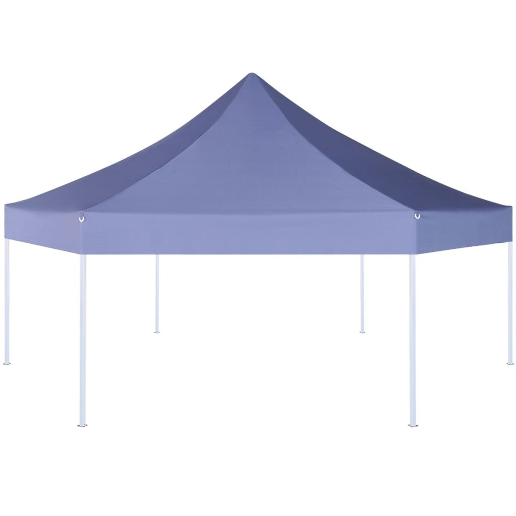 vidaXL Partytent pop-up opvouwbaar zeshoekig donkerblauw 3,6 x 3,1 m