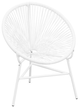 vidaXL Tuinmaanstoel poly rattan wit