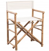 vidaXL Regisseursstoelen 2 st inklapbaar bamboe en canvas