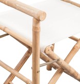 vidaXL Regisseursstoelen 2 st inklapbaar bamboe en canvas