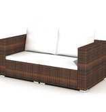 vidaXL 10-delige Loungeset met kussens poly rattan bruin