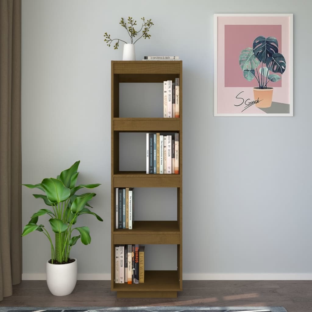 vidaXL Boekenkast/kamerscherm 40x35x135 cm grenenhout honingbruin