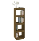 vidaXL Boekenkast/kamerscherm 40x35x135 cm grenenhout honingbruin