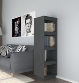 vidaXL Boekenkast/kamerscherm 40x35x135 cm massief grenenhout grijs