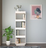 vidaXL Boekenkast/kamerscherm 40x35x135 cm massief grenenhout wit