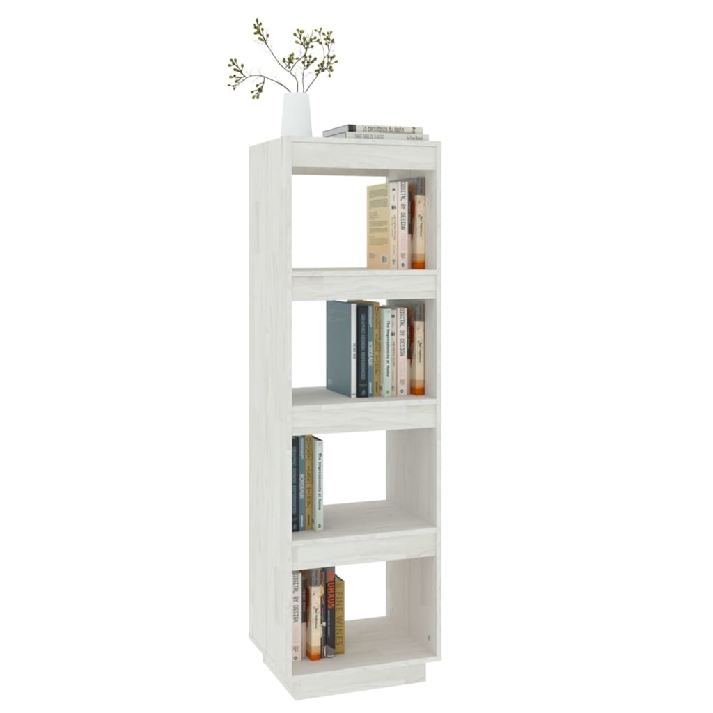 vidaXL Boekenkast/kamerscherm 40x35x135 cm massief grenenhout wit