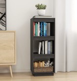 vidaXL Boekenkast/kamerscherm 40x35x103 cm massief grenenhout grijs