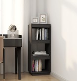 vidaXL Boekenkast/kamerscherm 40x35x103 cm massief grenenhout grijs