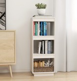 vidaXL Boekenkast/kamerscherm 40x35x103 cm massief grenenhout wit