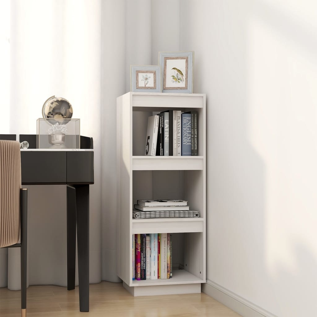 vidaXL Boekenkast/kamerscherm 40x35x103 cm massief grenenhout wit