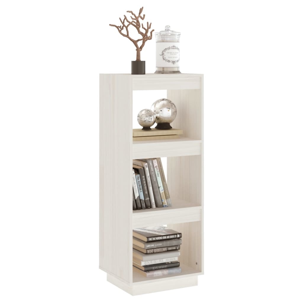 vidaXL Boekenkast/kamerscherm 40x35x103 cm massief grenenhout wit