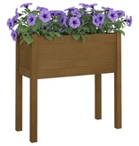 vidaXL Plantenbak 70x31x70 cm massief grenenhout honingbruin