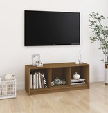 VidaXL Tv-meubel 104x33x41 cm massief grenenhout honingbruin