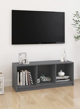 VidaXL Tv-meubel 104x33x41 cm massief grenenhout grijs