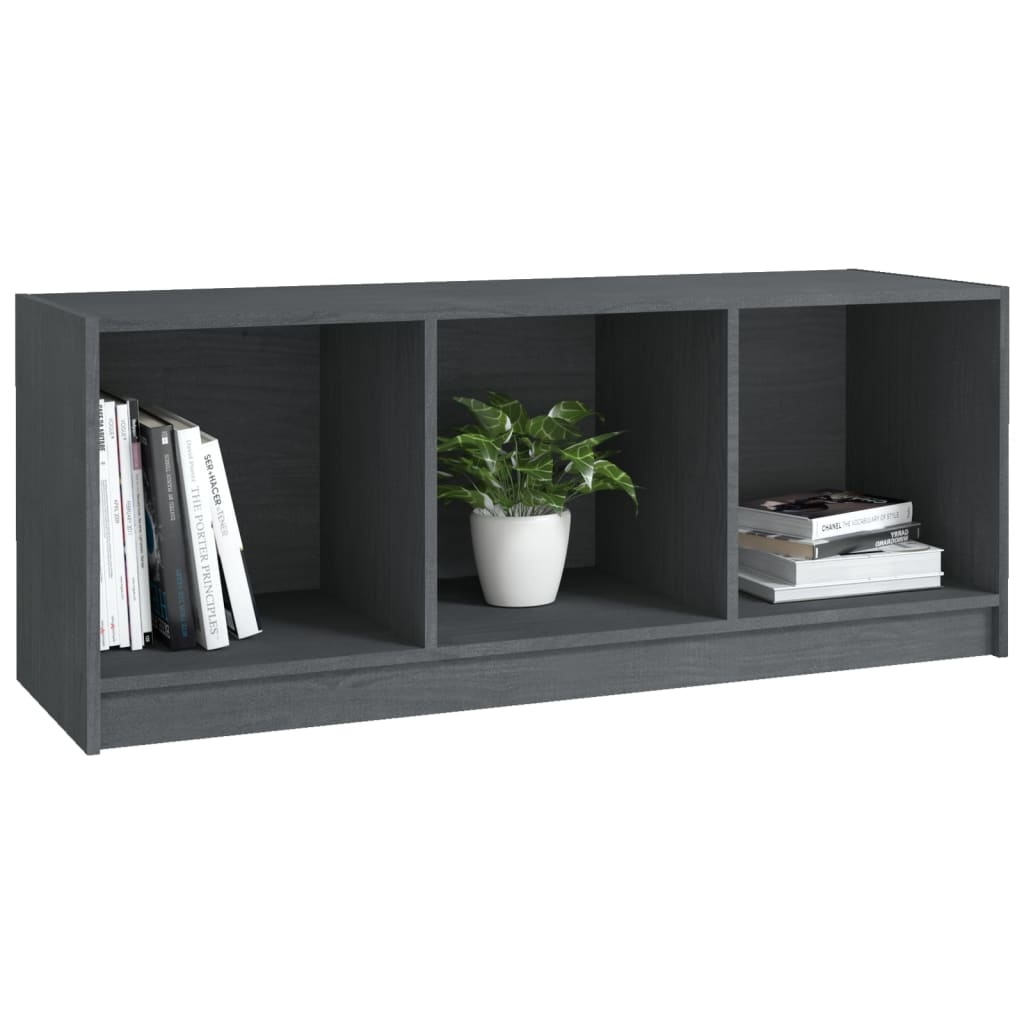 VidaXL Tv-meubel 104x33x41 cm massief grenenhout grijs