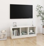 VidaXL Tv-meubel 104x33x41 cm massief grenenhout wit