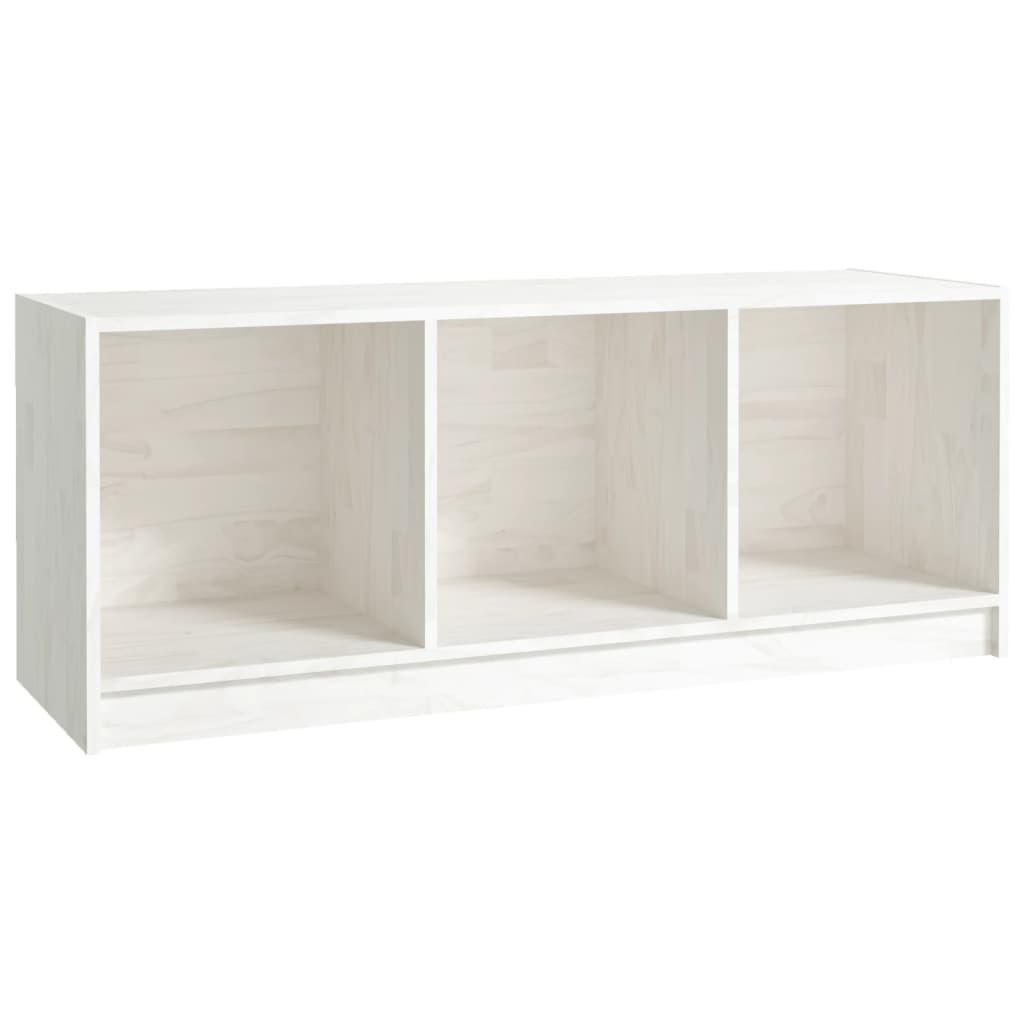 VidaXL Tv-meubel 104x33x41 cm massief grenenhout wit
