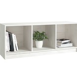 VidaXL Tv-meubel 104x33x41 cm massief grenenhout wit