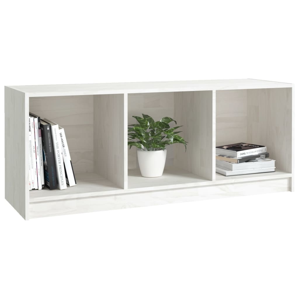 VidaXL Tv-meubel 104x33x41 cm massief grenenhout wit