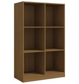 vidaXL Boekenkast 70x33x110 cm massief grenenhout honingbruin