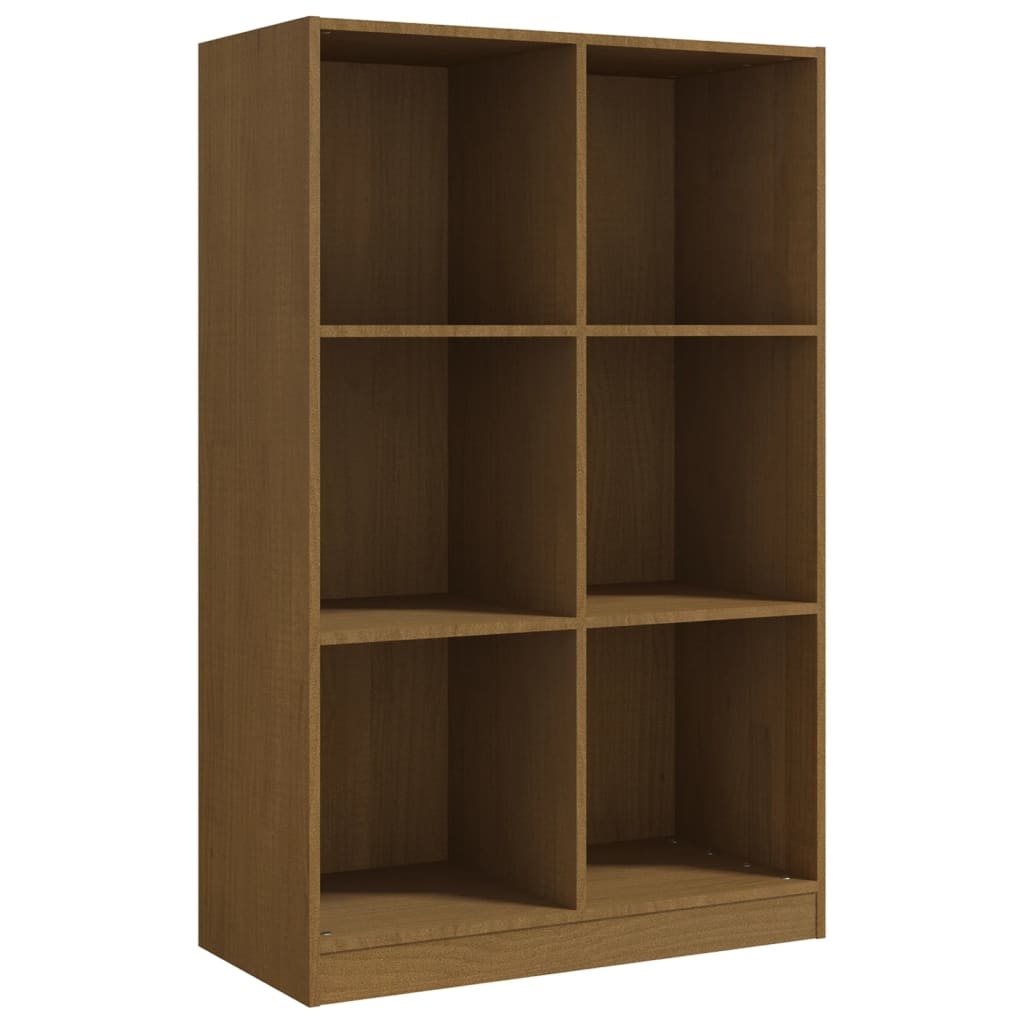 vidaXL Boekenkast 70x33x110 cm massief grenenhout honingbruin