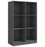 vidaXL Boekenkast 70x33x110 cm massief grenenhout grijs