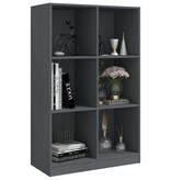 vidaXL Boekenkast 70x33x110 cm massief grenenhout grijs