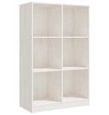 vidaXL Boekenkast 70x33x110 cm massief grenenhout wit