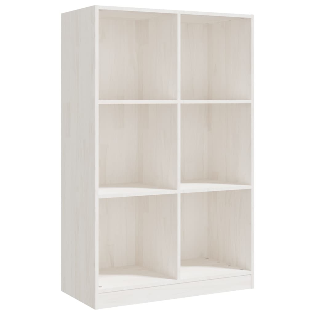 vidaXL Boekenkast 70x33x110 cm massief grenenhout wit