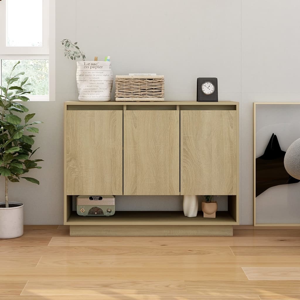 VidaXL Dressoir 97x31x75 cm spaanplaat sonoma eikenkleurig