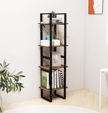 vidaXL Boekenkast met 4 schappen 40x30x140 cm massief grenenhout bruin