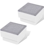 vidaXL 2x LED-lamp verzonken 100x100x68 mm