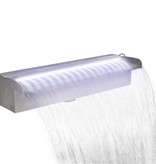 vidaXL Zwembadwaterval met LED's rechthoekig 45 cm roestvrij staal