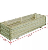 vidaXL Plantenbak verhoogd rechthoekig 120x40x30 cm hout