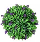 vidaXL Kunstbuxus bal met lavendel 36 cm set van 2