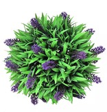 vidaXL Kunstbuxus bal met lavendel 28 cm set van 2