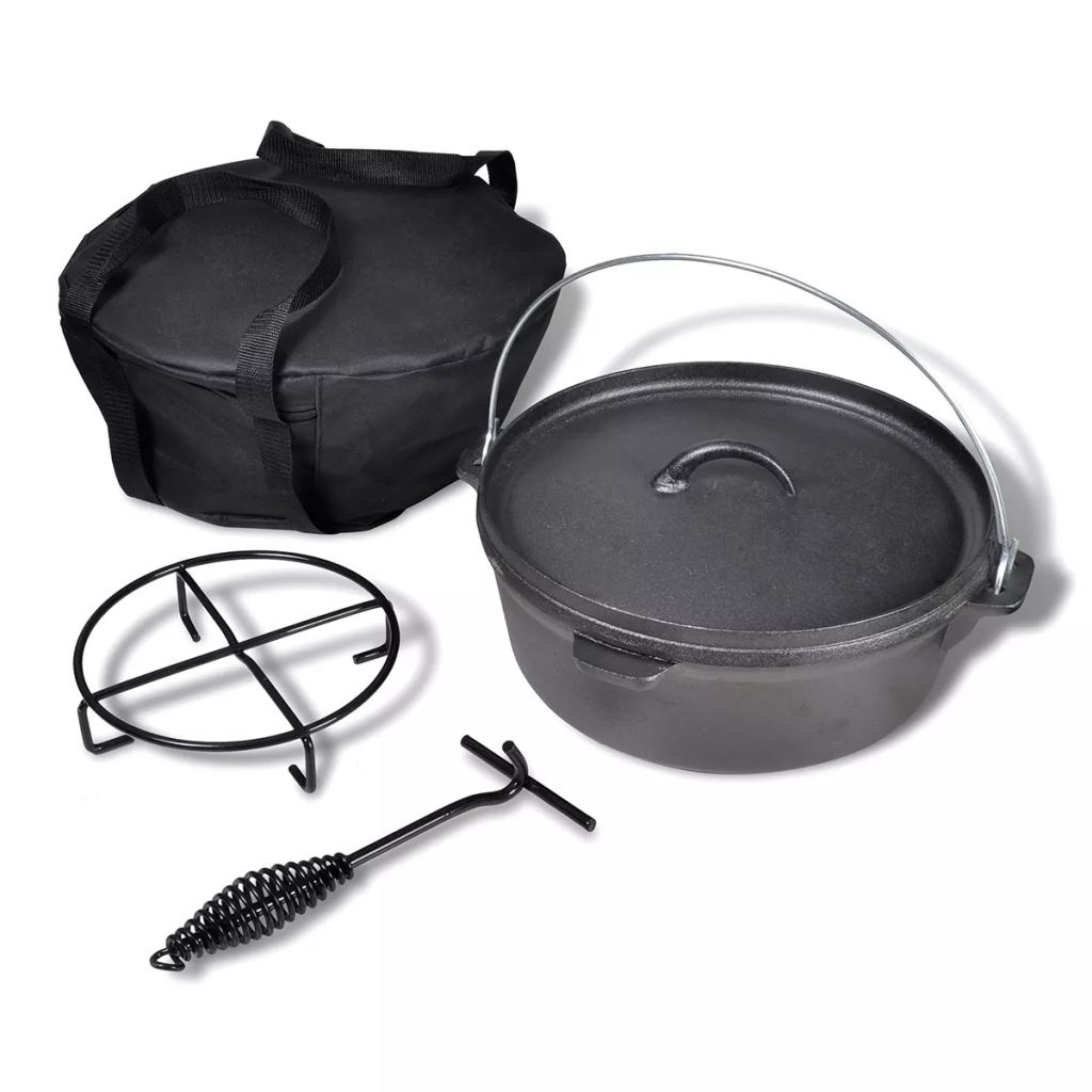 vidaXL Braadpan 5,6 L inclusief accessoires