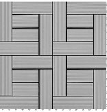 vidaXL Terrastegels 11 stuks 30 x 30 cm WPC 1 m2 (grijs)