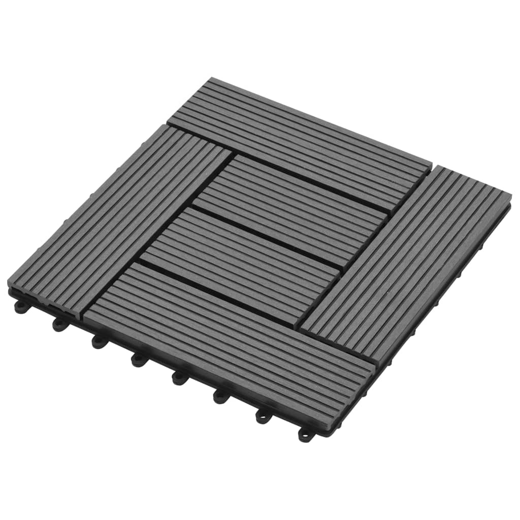 VidaXL Terrastegels 11 stuks 30 x 30 cm WPC 1 m2 (grijs)