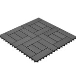 vidaXL Terrastegels 11 stuks 30 x 30 cm WPC 1 m2 (grijs)