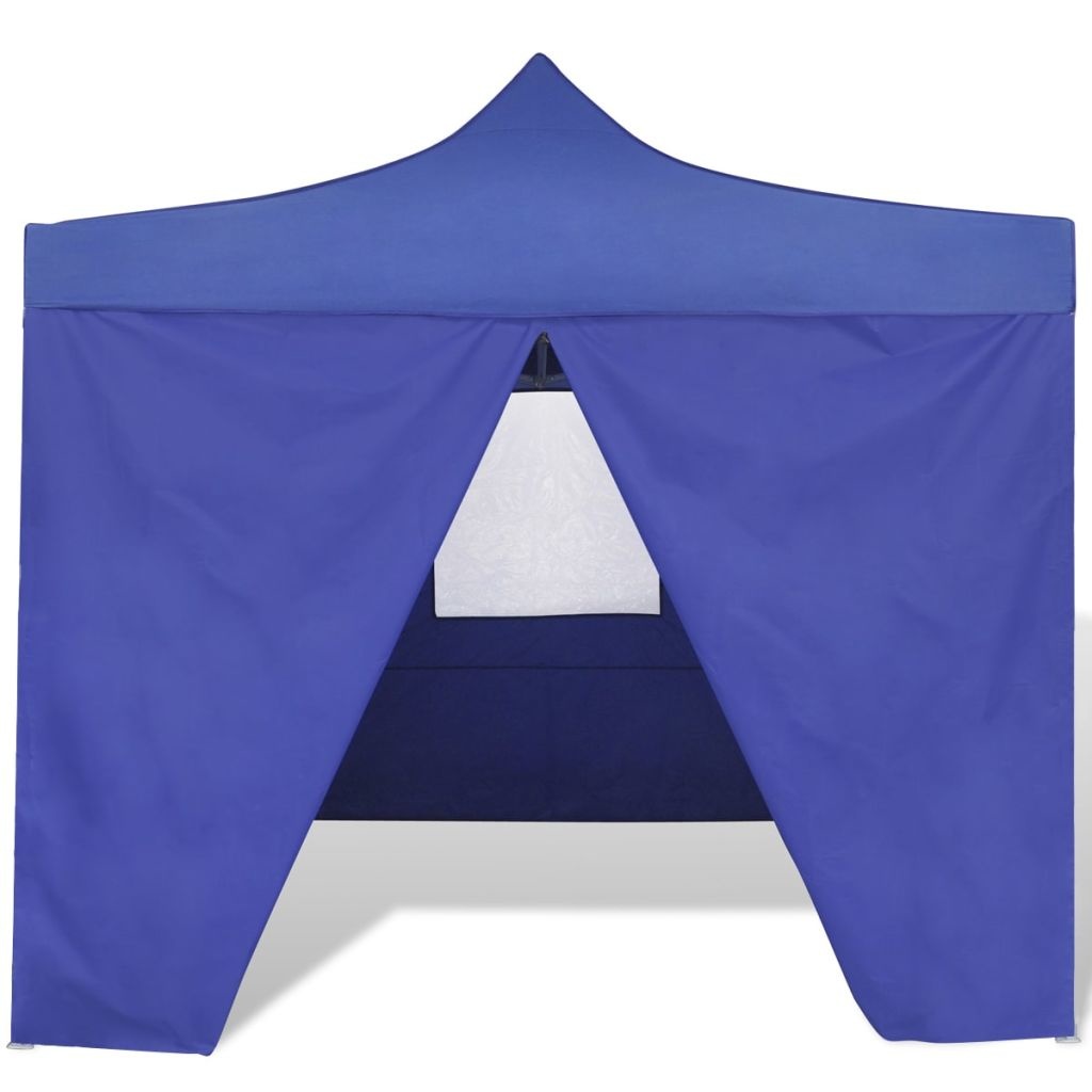 VidaXL Vouwtent met 4 zijwanden 3x3 m blauw