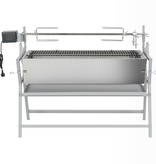 vidaXL Draaispit barbecue ijzer en roestvrij staal