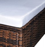 vidaXL 6-delige Loungeset met kussens poly rattan bruin